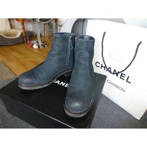 vestiaire collective chanel shoes|used Chanel boots.